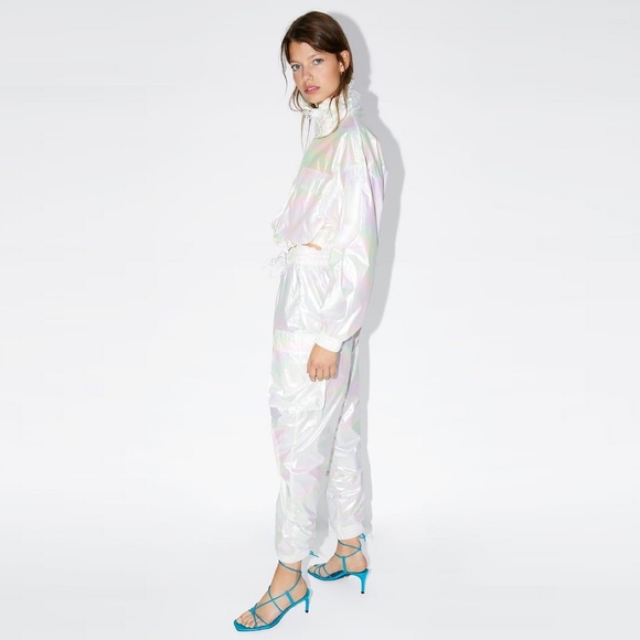 ZARA Iridescent-Effect Track Suit - Picture 5 of 16